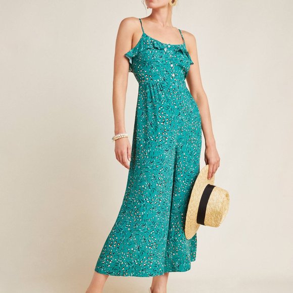 Anthropologie Priscilla Ruffled Jumpsuit